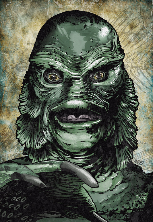 Creature from the black lagoon print