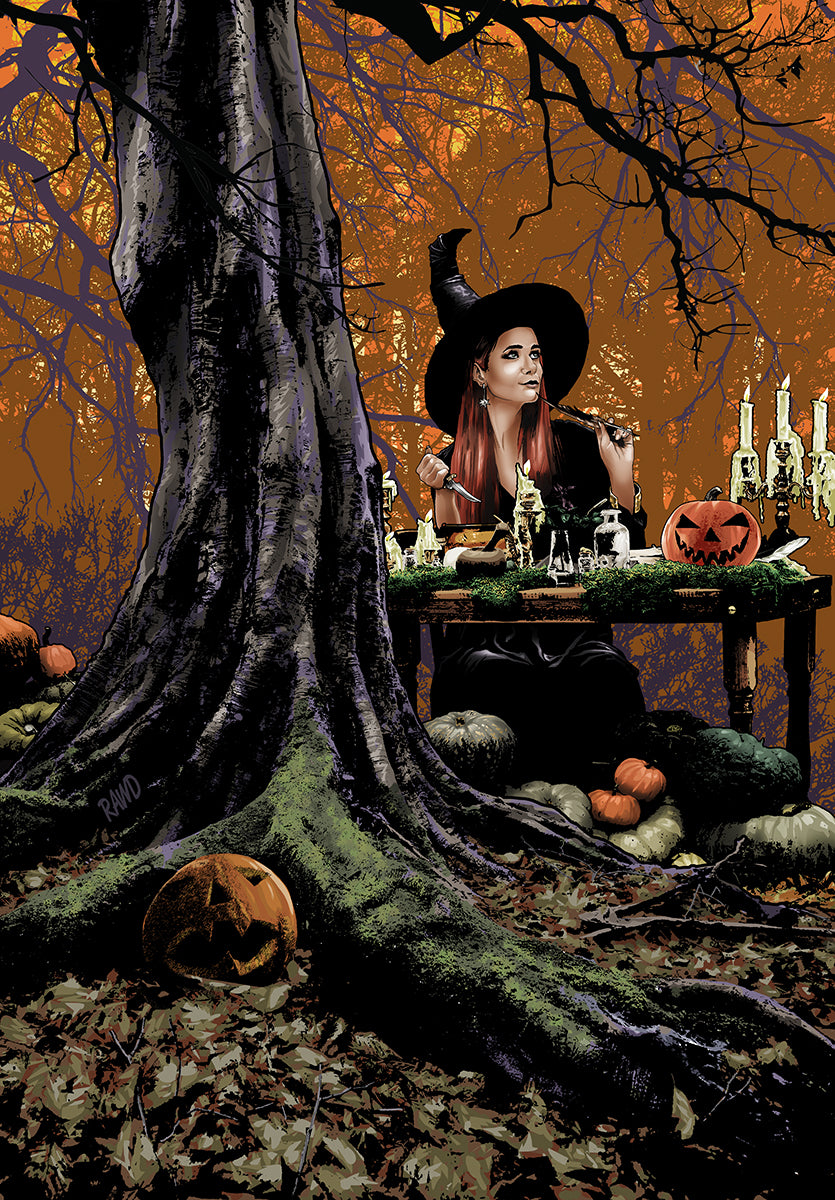 Halloween witch print