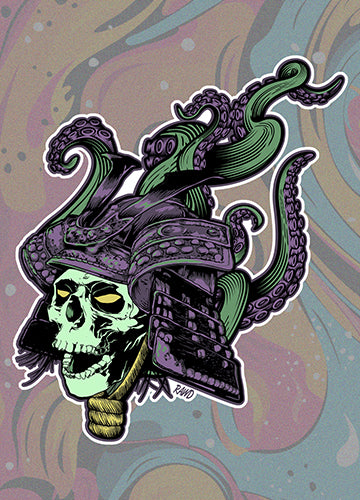 Samurai Skull decal